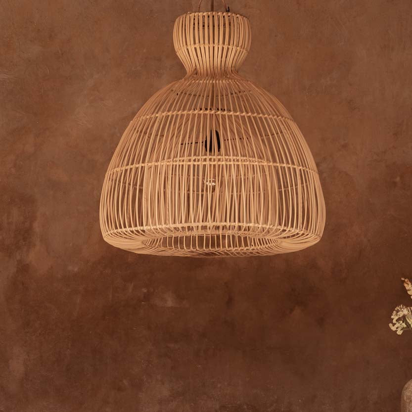 La lampada a sospensione Matcha Whisk Natural Large Bazar Bizar