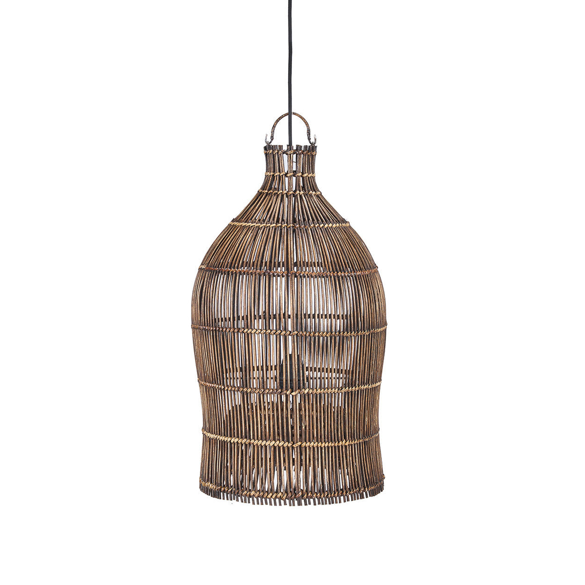 Lampada a sospensione Woven Bell Noce Scuro S Bazar Bizar