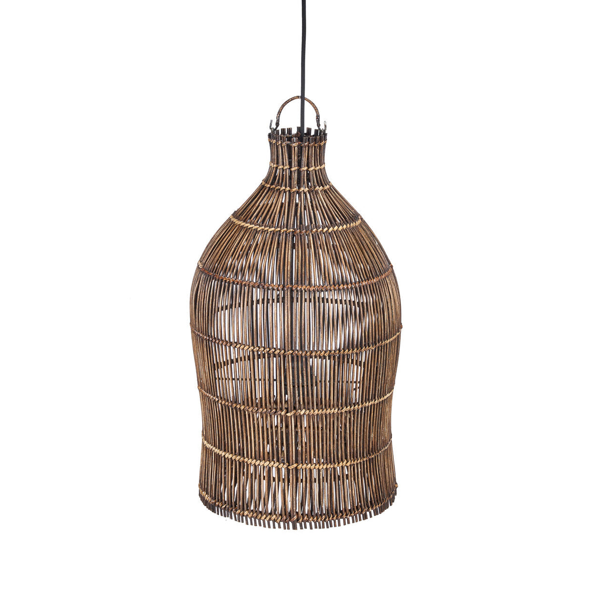 Lampada a sospensione Woven Bell Noce Scuro S Bazar Bizar