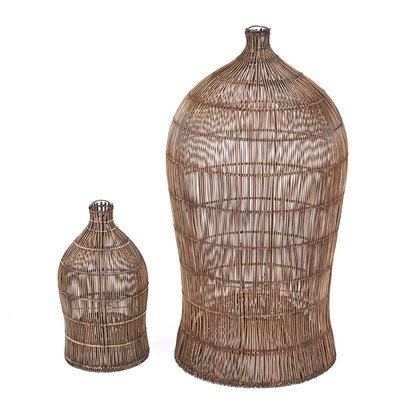 Lampada a sospensione Woven Bell Noce Scuro S Bazar Bizar