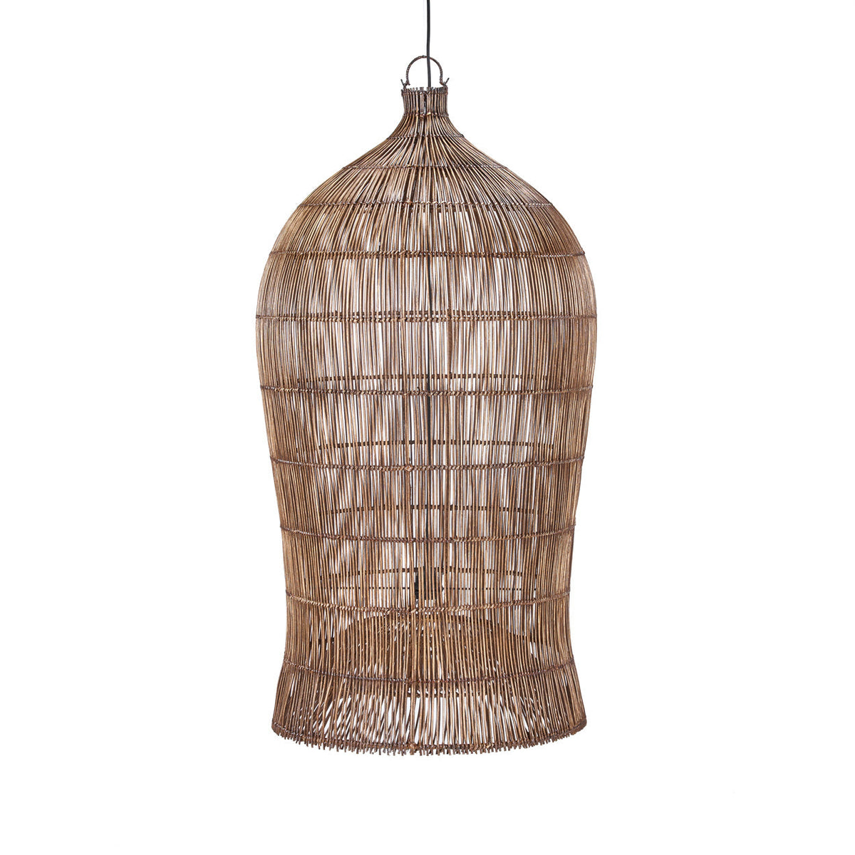 Lampada a sospensione Woven Bell Noce Scuro XL Bazar Bizar
