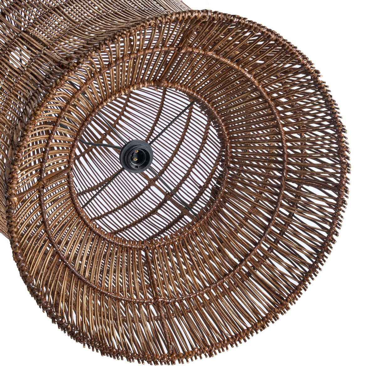 Lampada a sospensione Woven Bell Noce Scuro XL Bazar Bizar