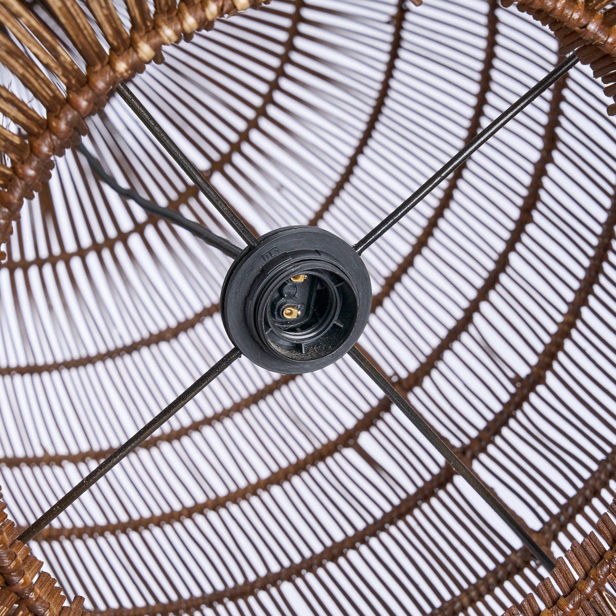 Lampada a sospensione Woven Bell Noce Scuro XL Bazar Bizar