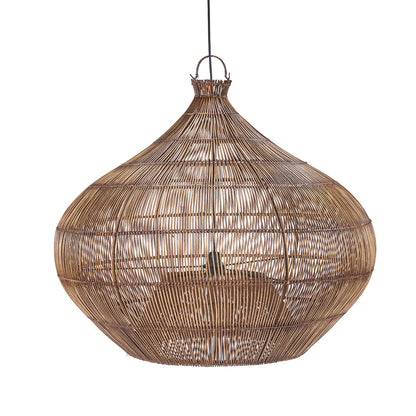 La lampada a sospensione Desert Gourd in noce scuro Large Bazar Bizar