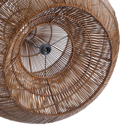 La lampada a sospensione Desert Gourd in noce scuro Large Bazar Bizar