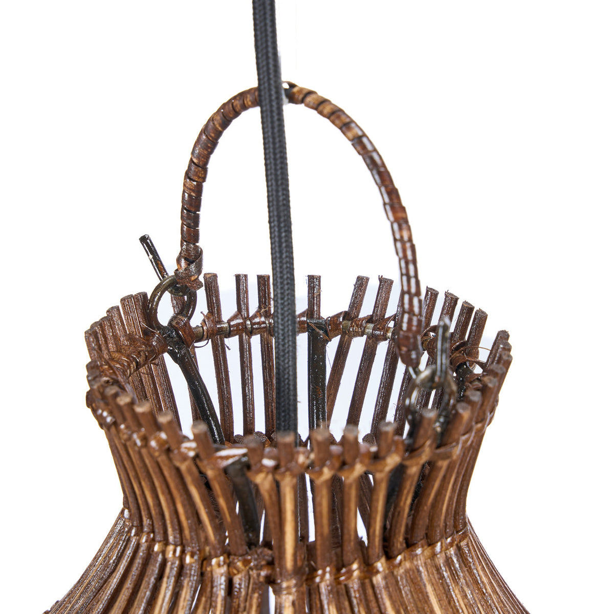La lampada a sospensione Desert Gourd in noce scuro Large Bazar Bizar