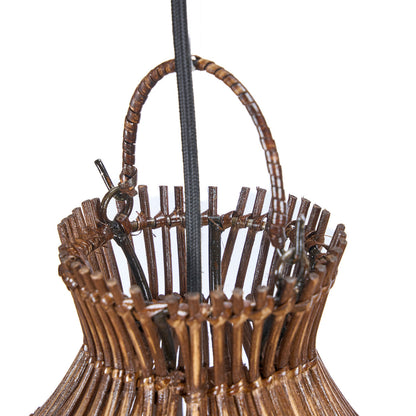 La lampada a sospensione Desert Gourd in noce scuro Large Bazar Bizar