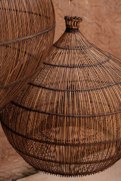 La lampada a sospensione Desert Gourd in noce scuro, media, Bazar Bizar