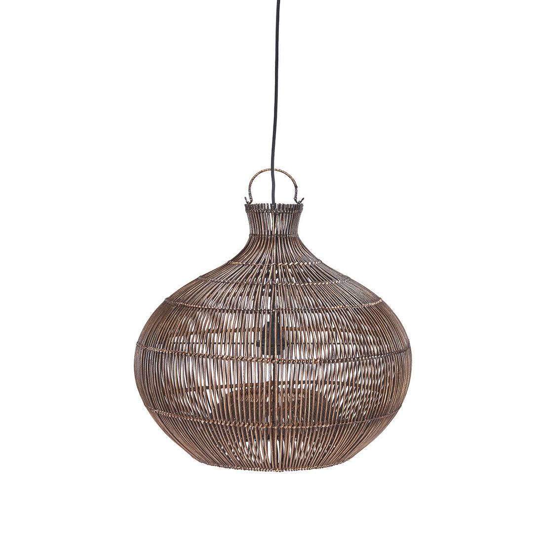 La lampada a sospensione Desert Gourd in noce scuro Small Bazar Bizar
