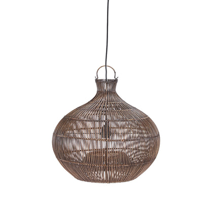 La lampada a sospensione Desert Gourd in noce scuro Small Bazar Bizar