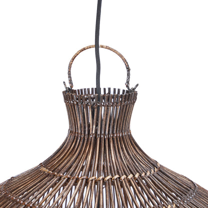 La lampada a sospensione Desert Gourd in noce scuro Small Bazar Bizar