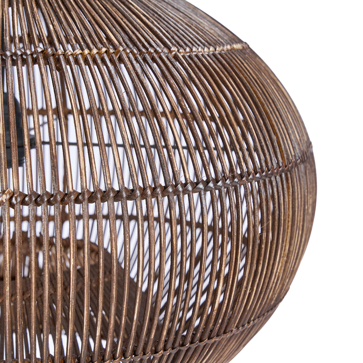 La lampada a sospensione Desert Gourd in noce scuro Small Bazar Bizar