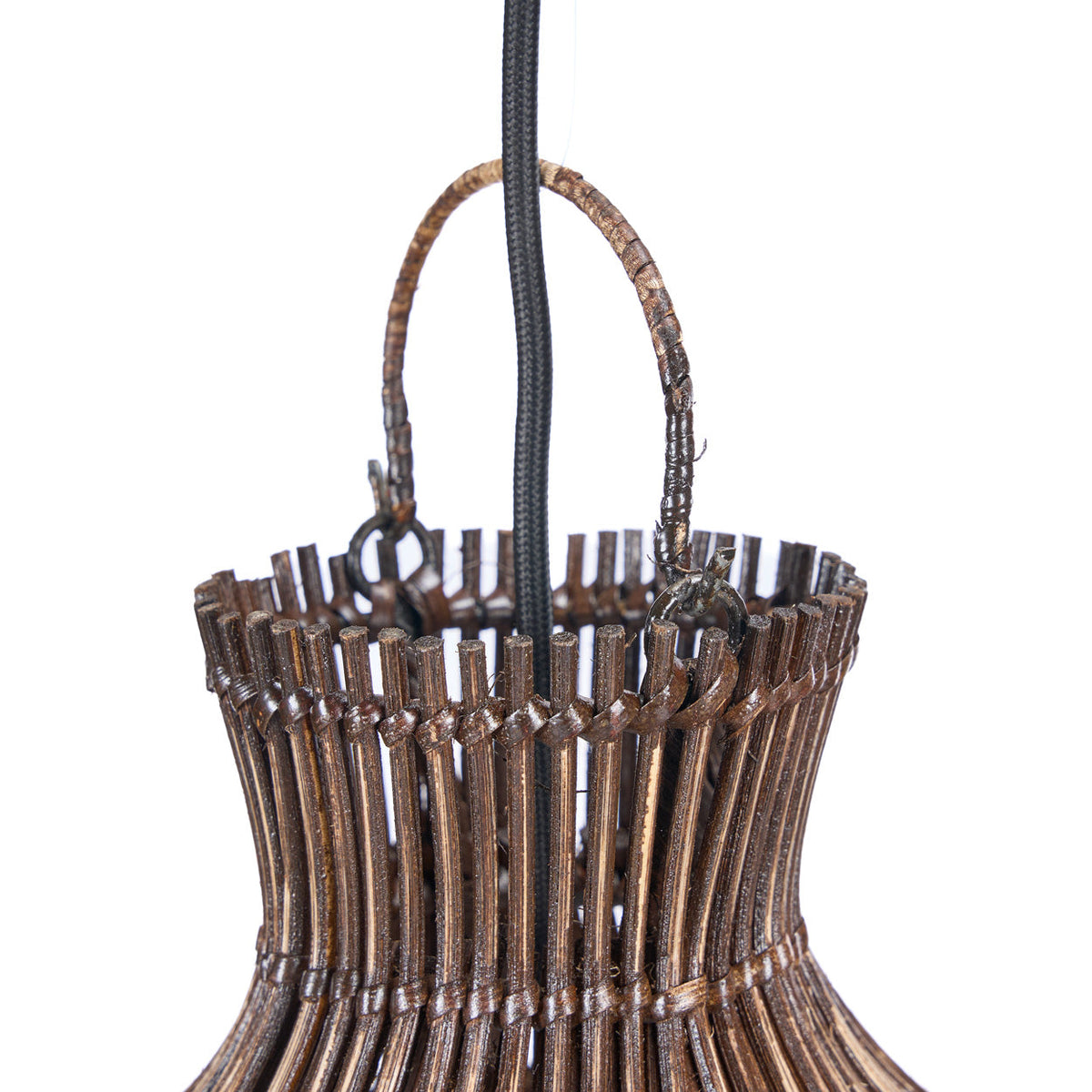 La lampada a sospensione Desert Gourd in noce scuro Small Bazar Bizar