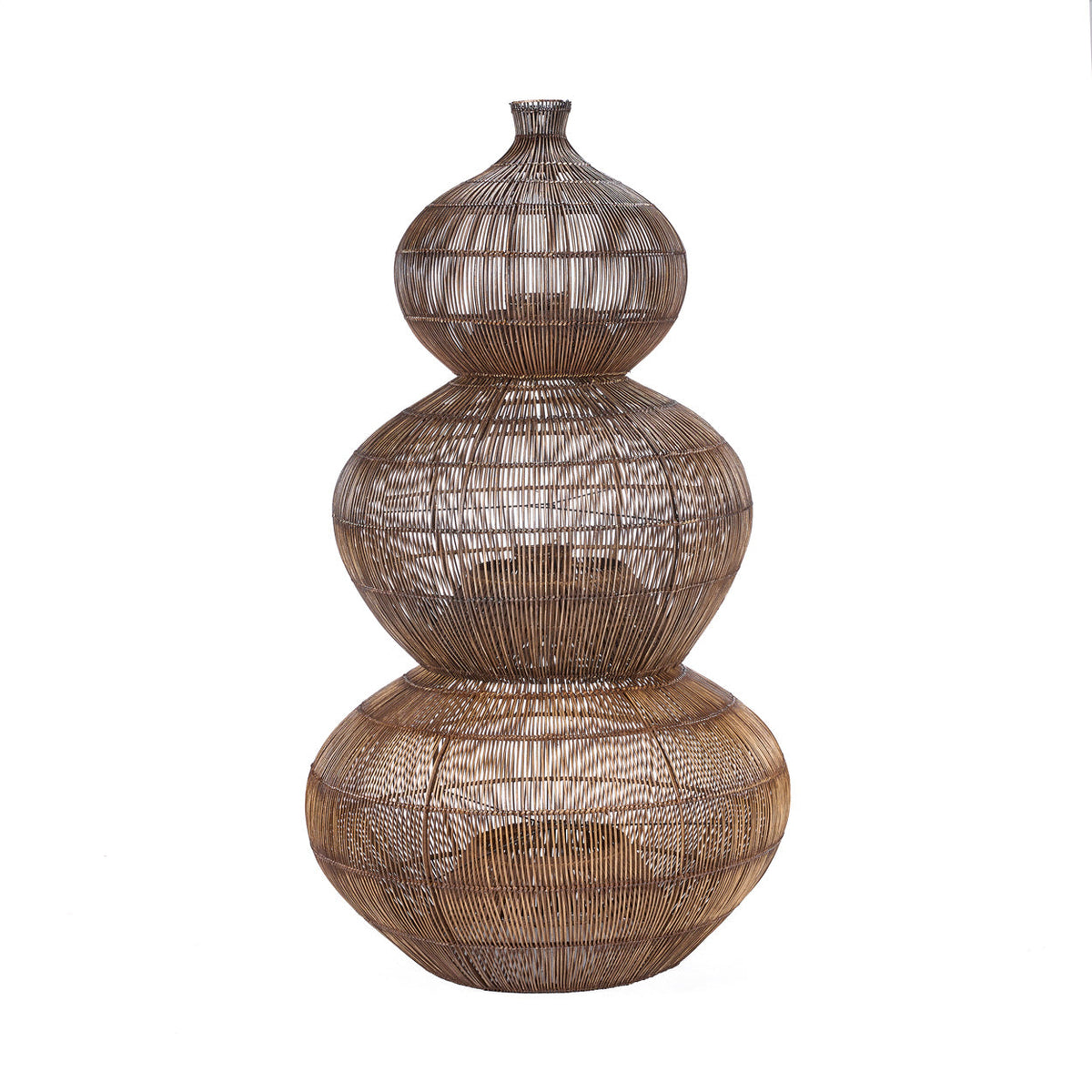 La lampada a sospensione Desert Gourd in noce scuro Small Bazar Bizar