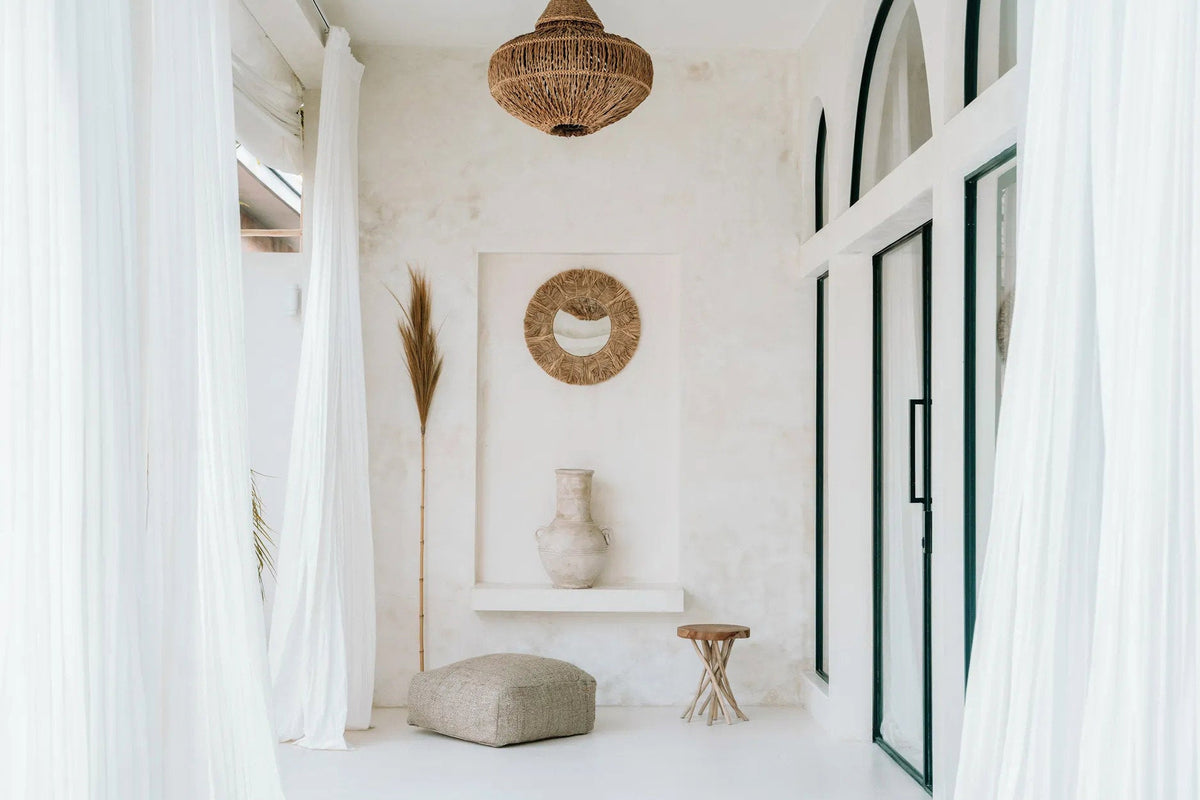 Lo specchio Palm Tree - Naturale - M 60x60 cm Bazar Bizar