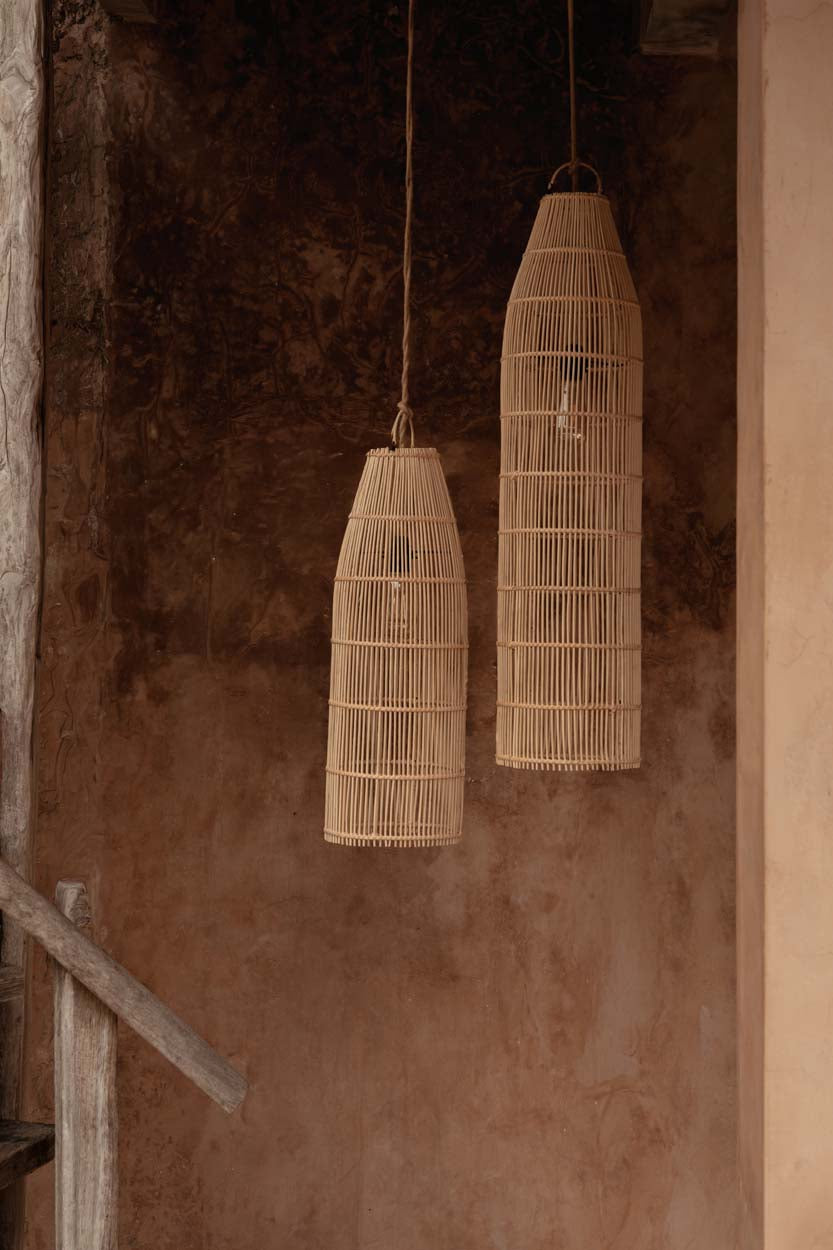 La lampada a sospensione Fish Trap naturale media Bazar Bizar