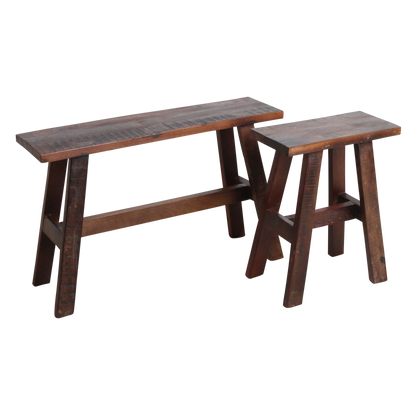Panca in legno Factory Marrone Legno riciclato Raw Material