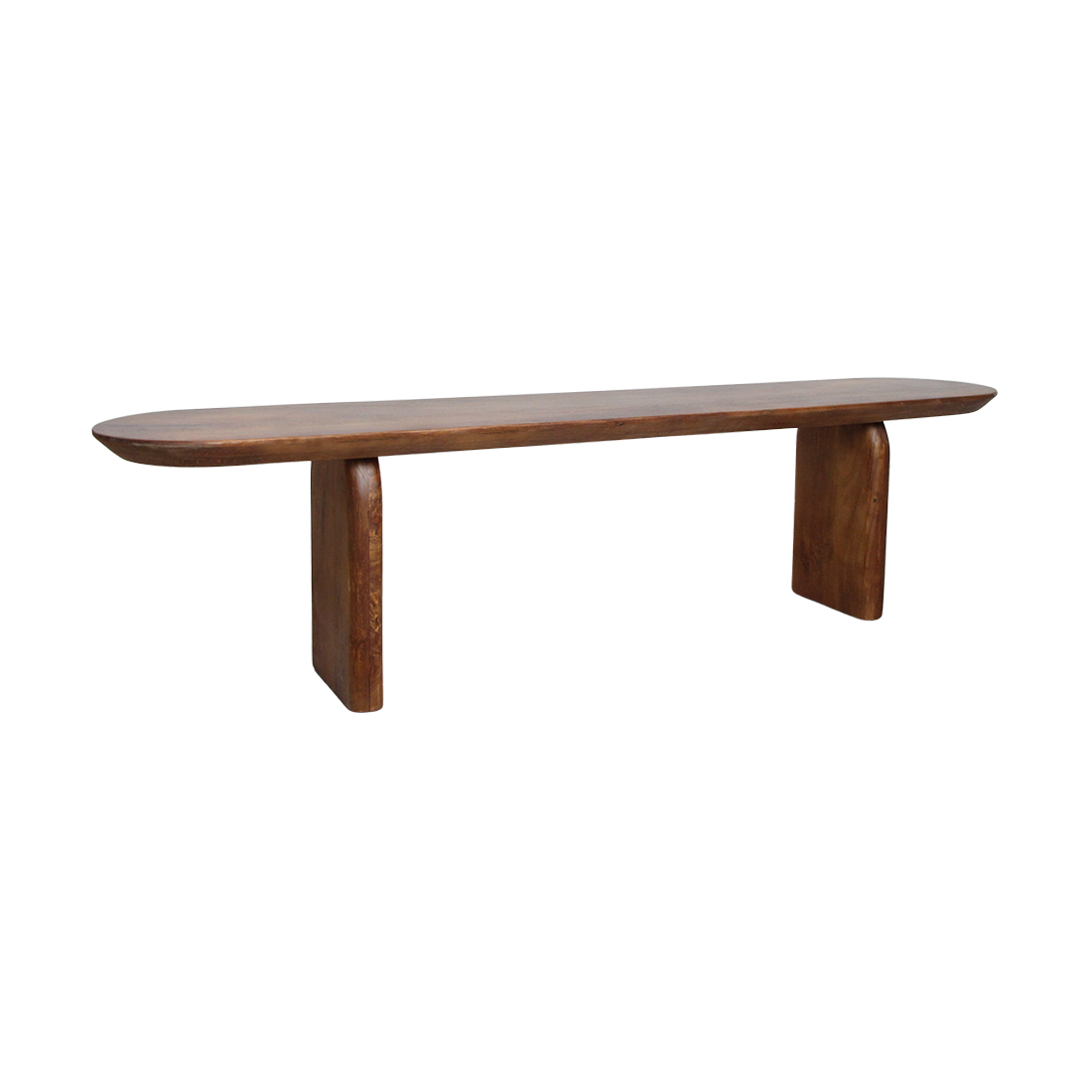 Panca da pranzo Bullnose in legno di mango marrone 180 cm Raw Materials