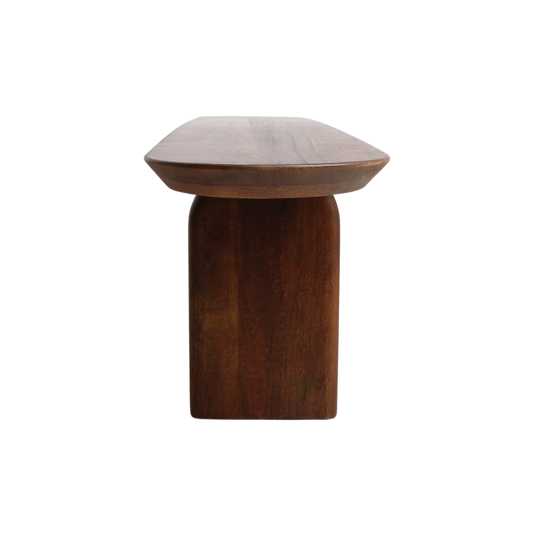 Panca da pranzo Bullnose in legno di mango marrone 180 cm Raw Materials