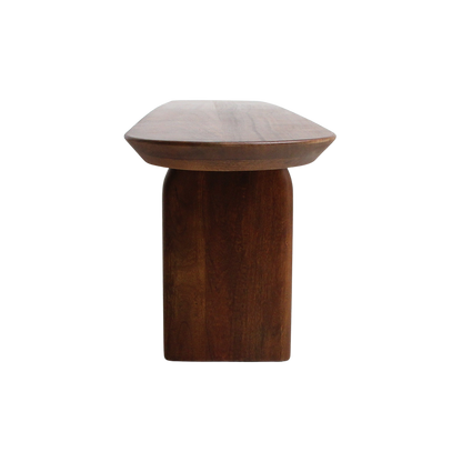 Panca da pranzo Bullnose in legno di mango marrone 180 cm Raw Materials