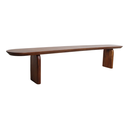 Panca da pranzo Bullnose in legno di mango marrone 240 cm Raw Materials