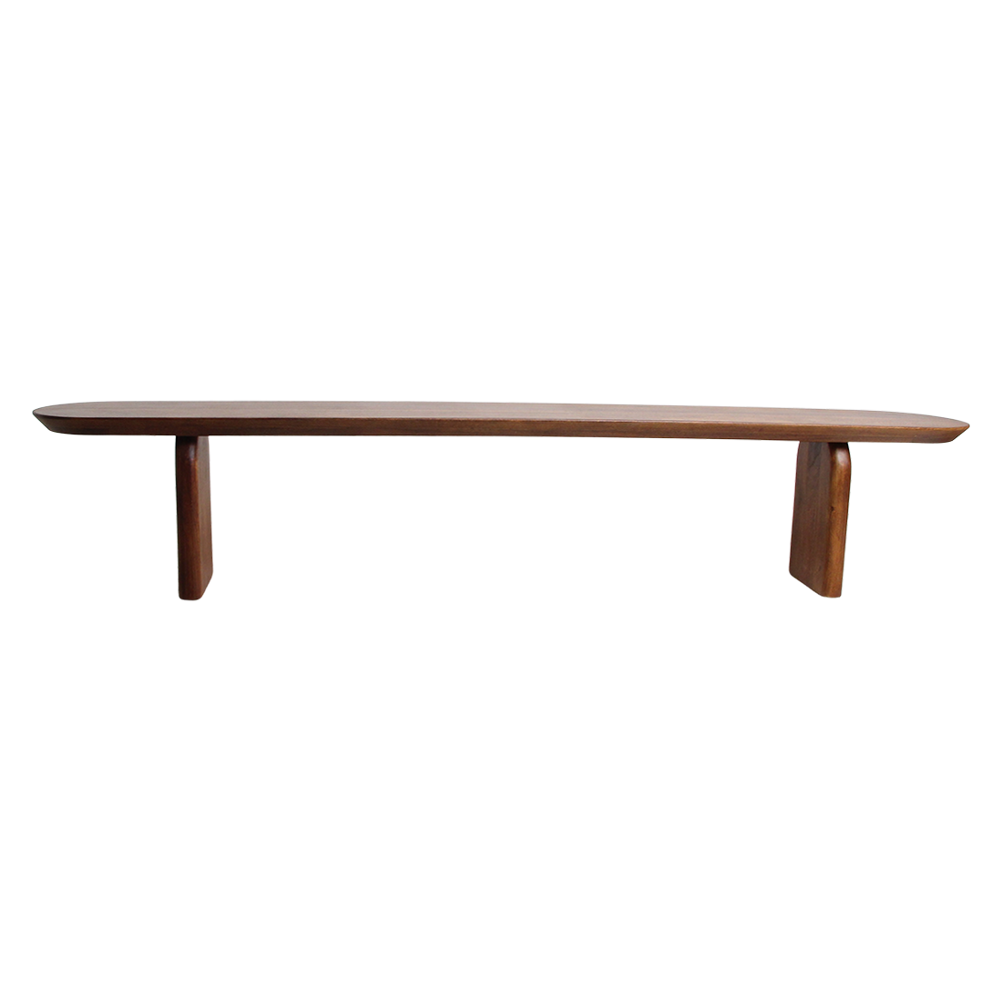 Panca da pranzo Bullnose in legno di mango marrone 240 cm Raw Materials