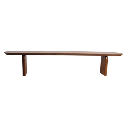 Panca da pranzo Bullnose in legno di mango marrone 240 cm Raw Materials