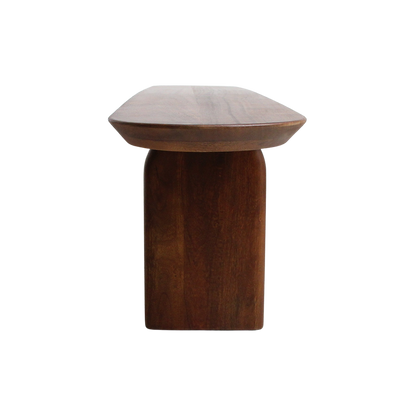 Panca da pranzo Bullnose in legno di mango marrone 240 cm Raw Materials