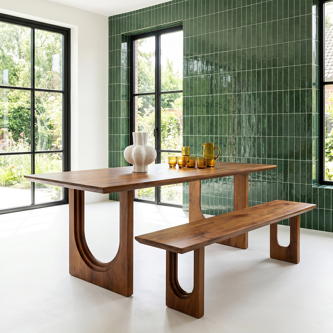 Panca da pranzo Bullnose Chamfered 180cm Raw Materials