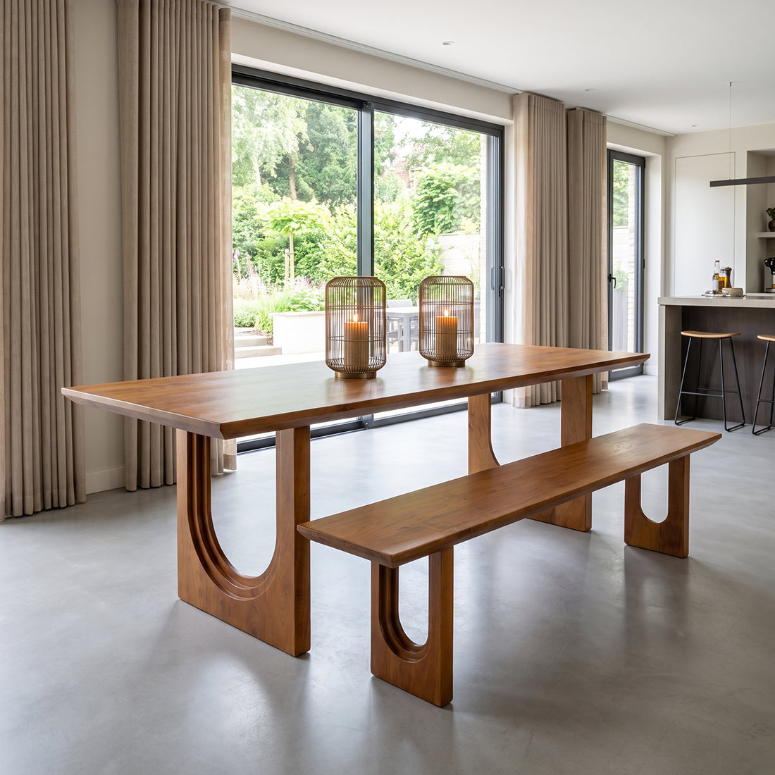 Panca da pranzo Bullnose Chamfered 180cm Raw Materials