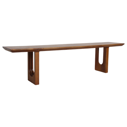 Panca da pranzo Bullnose Chamfered in legno di mango 200 cm Raw Materials