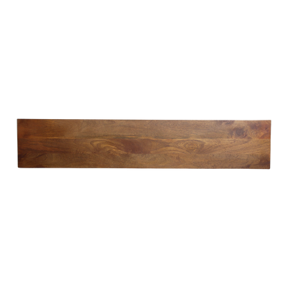 Panca da pranzo Bullnose Chamfered in legno di mango 200 cm Raw Materials