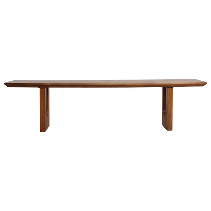 Panca da pranzo Bullnose Chamfered in legno di mango 240 cm Raw Materials