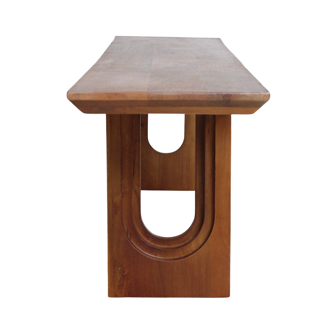 Panca da pranzo Bullnose Chamfered in legno di mango 240 cm Raw Materials