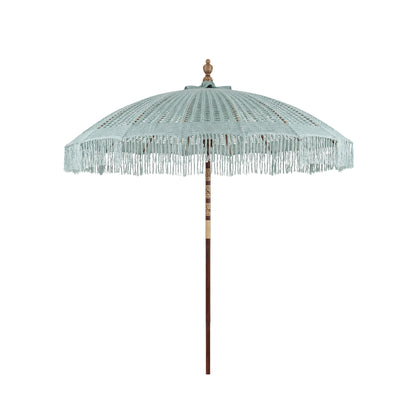 Ombrellone Bali in macramè verde Ø250 cm Todo Bien