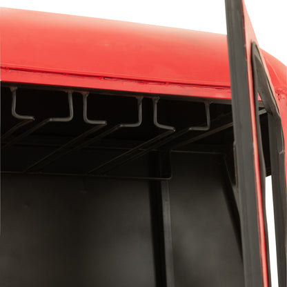 Mobile bar Cable Wagon Ferro/Legno di mango Rosso J-Line