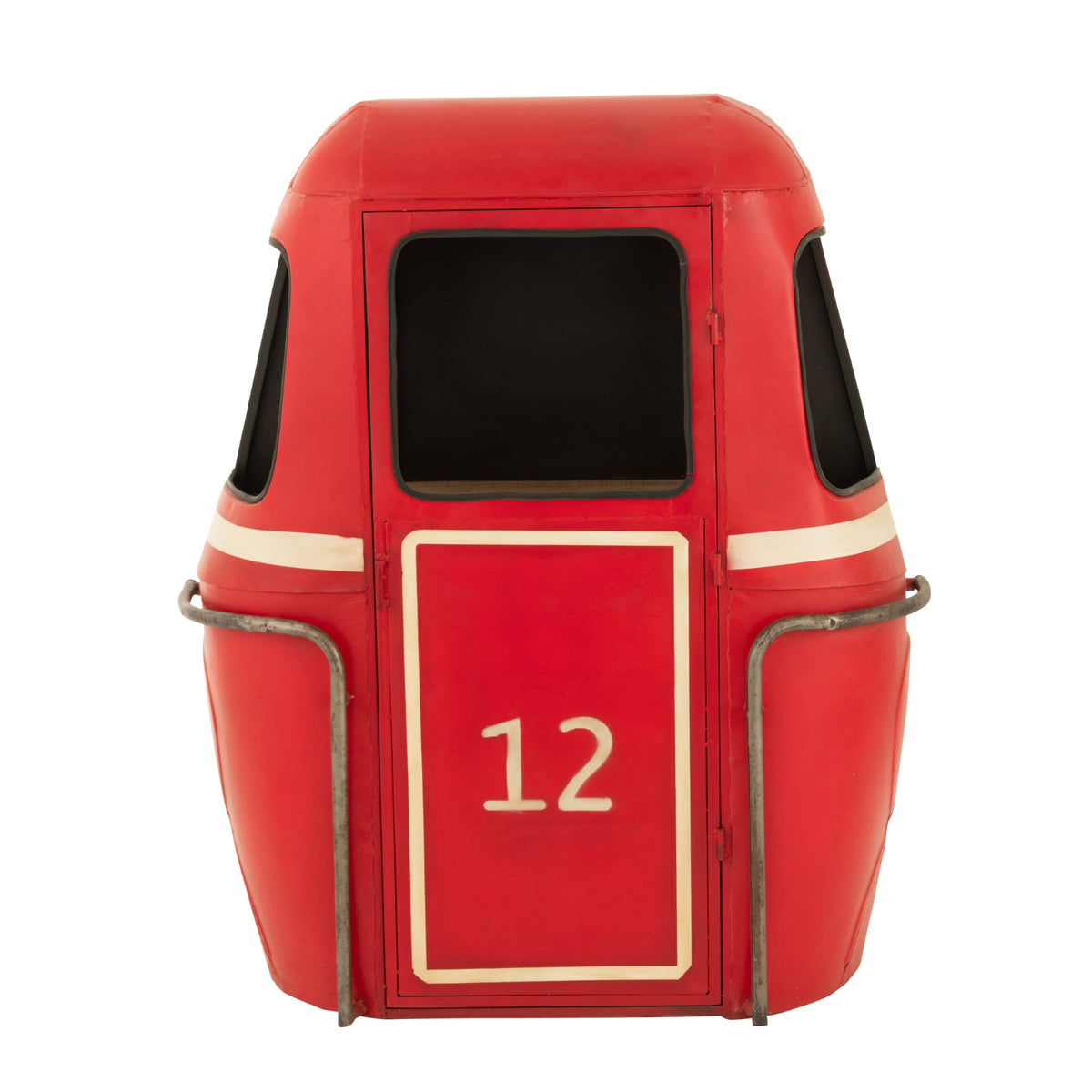 Mobile bar Cable Wagon Ferro/Legno di mango Rosso J-Line
