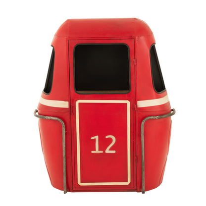 Mobile bar Cable Wagon Ferro/Legno di mango Rosso J-Line