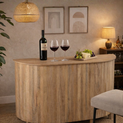 Mobile bar Lounge in legno di mango naturale J-Line