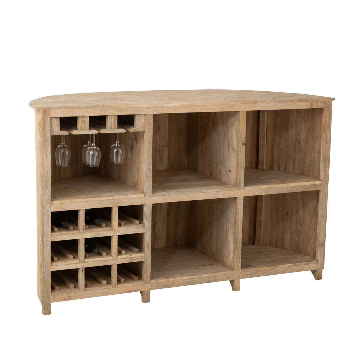 Mobile bar Lounge in legno di mango naturale J-Line