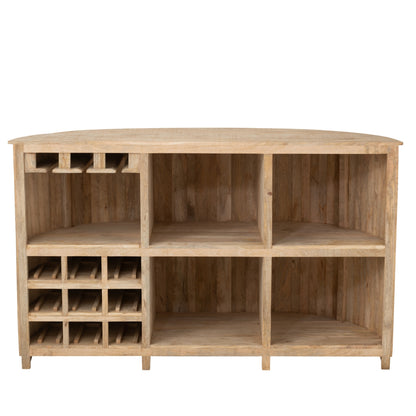 Mobile bar Lounge in legno di mango naturale J-Line
