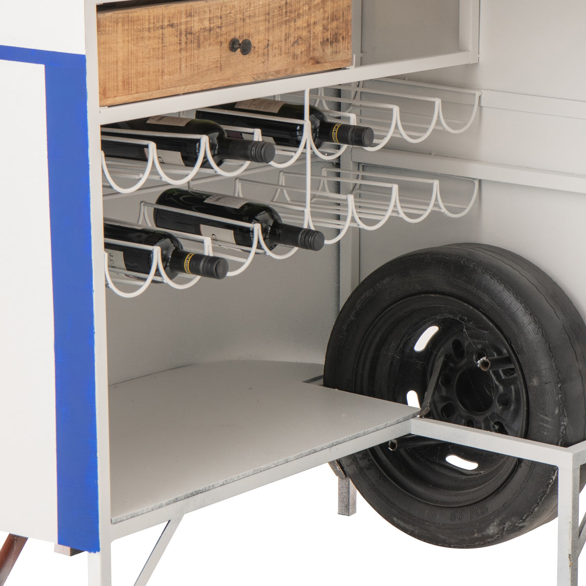 Mobile bar Retro Camper Blu/Bianco J-Line