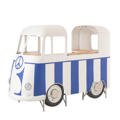 Mobile bar Retro Camper Blu/Bianco J-Line