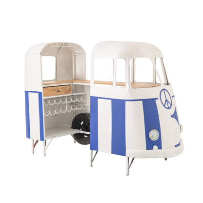 Mobile bar Retro Camper Blu/Bianco J-Line