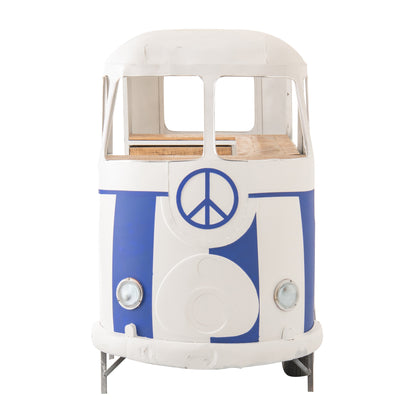 Mobile bar Retro Camper Blu/Bianco J-Line