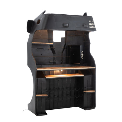 Mobile bar Camion Ferro/Legno di mango Nero J-Line