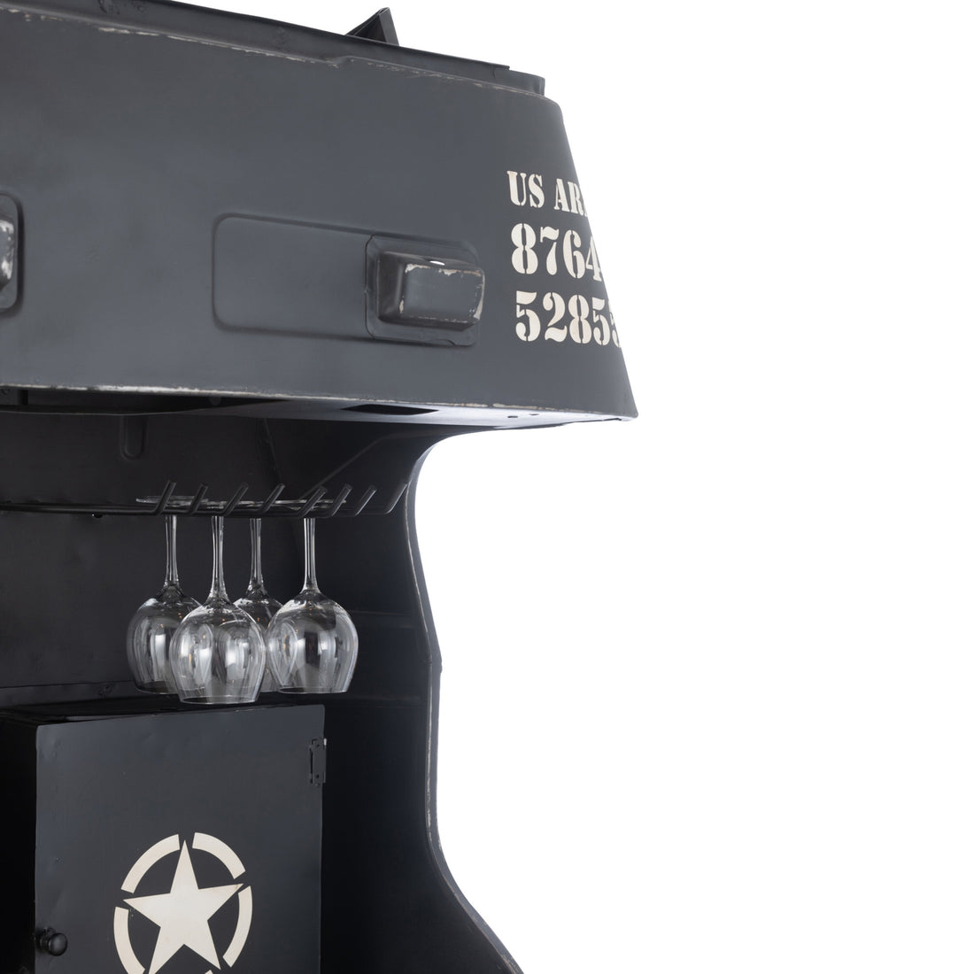 Mobile bar Camion Ferro/Legno di mango Nero J-Line
