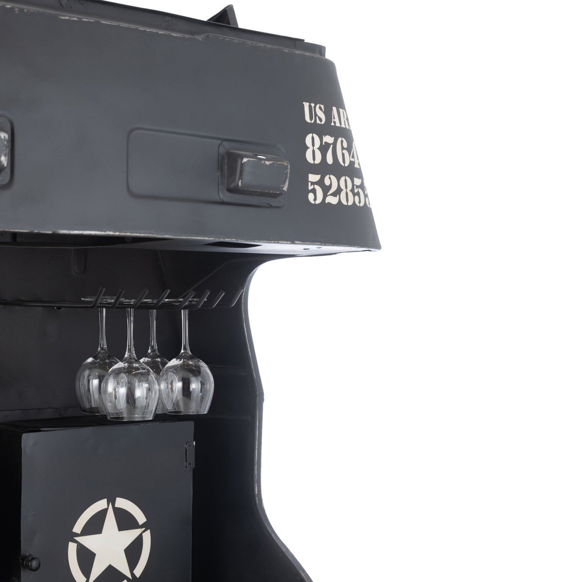 Mobile bar Camion Ferro/Legno di mango Nero J-Line