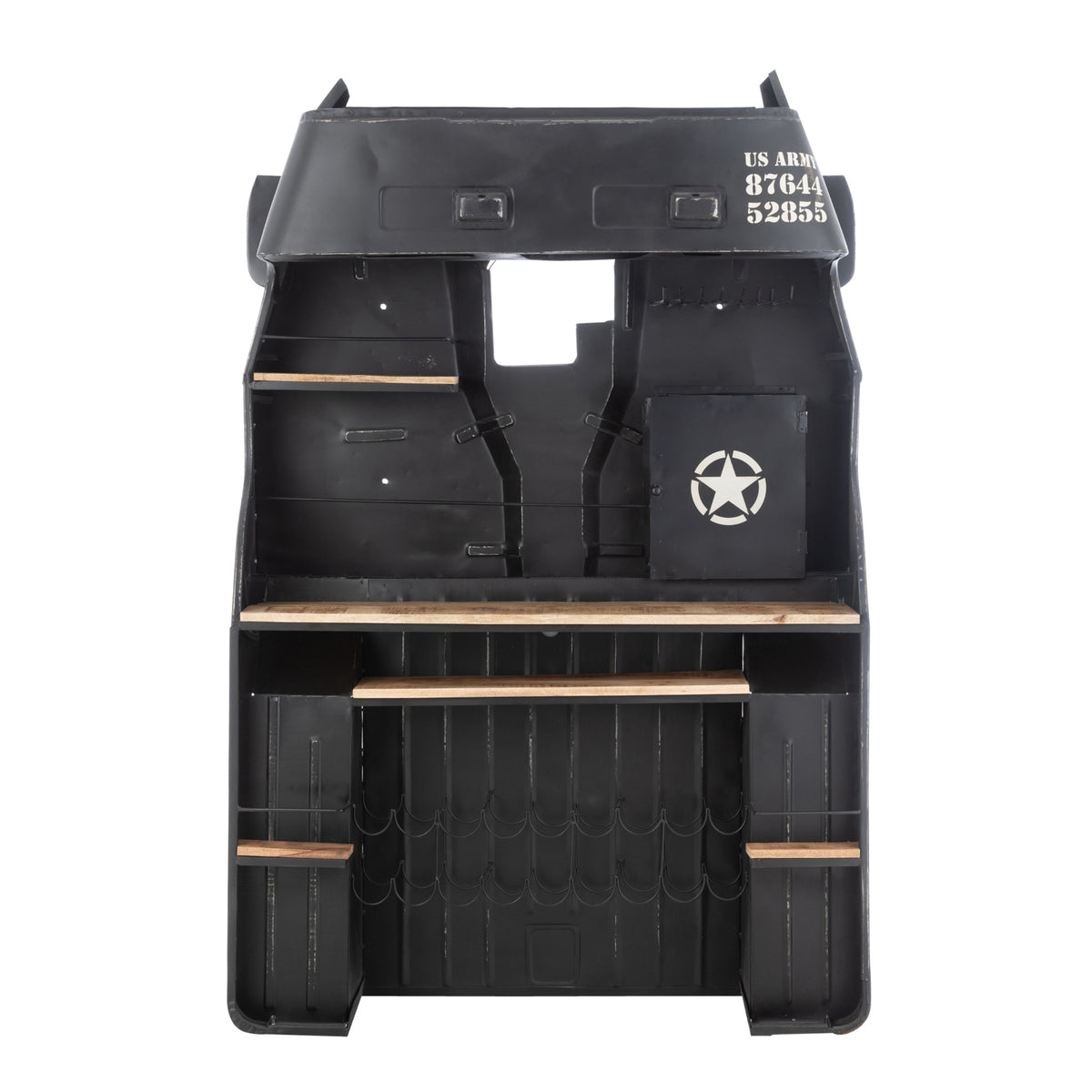 Mobile bar Camion Ferro/Legno di mango Nero J-Line