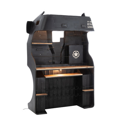 Mobile bar Camion Ferro/Legno di mango Nero J-Line